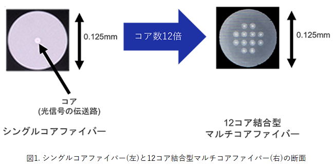 NECとNTT、12コア光ファイバーによる7,000km以上の長距離伝送実験に成功の概要写真