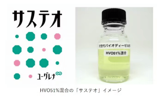 ユーグレナ、HVO51%混合の次世代バイオディーゼル燃料「サステオ」を開発の概要写真