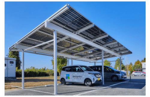 デザインアーク、サステナブルな企業経営に貢献するソーラーカーポート「DA SOLAR CARPORT PB」を発売の概要写真
